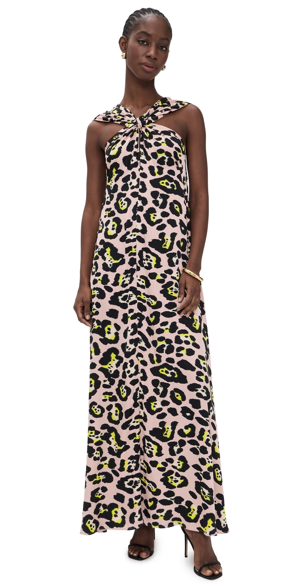 ESSENTIEL ANTWERP Jaycee Halterneck Maxi Dress Combo1 Pink Pastel 44