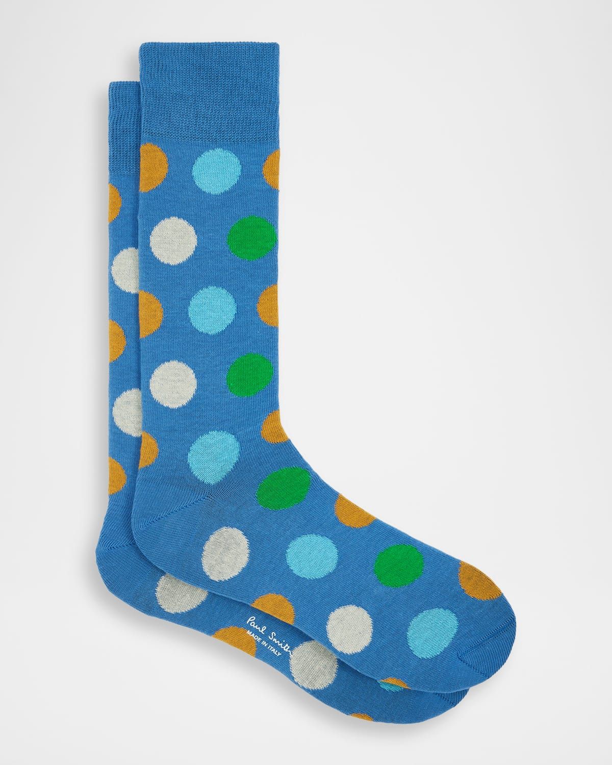 Men & apos;s Mike Large Polka Dot Cotton Crew Socks