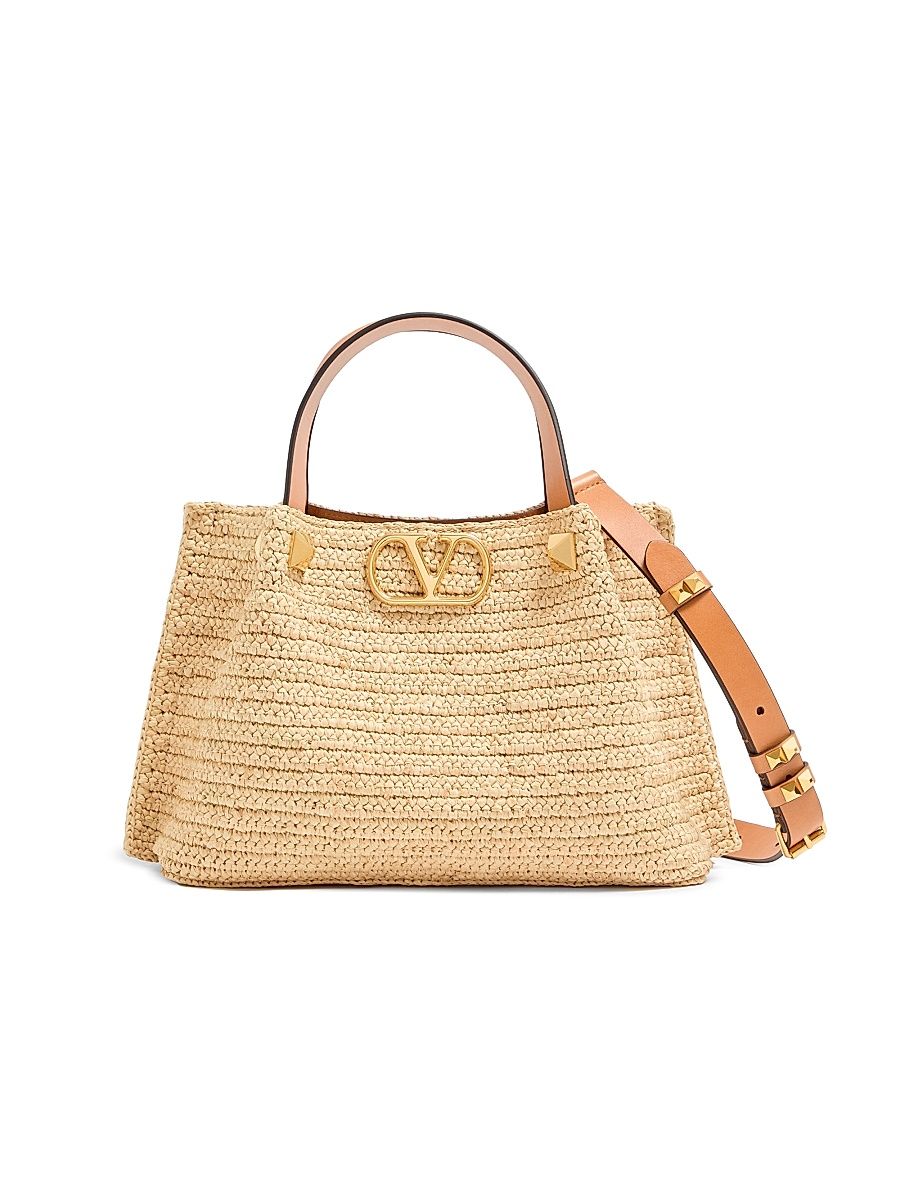 Women's Small Raffia Shopping Bag - Natural