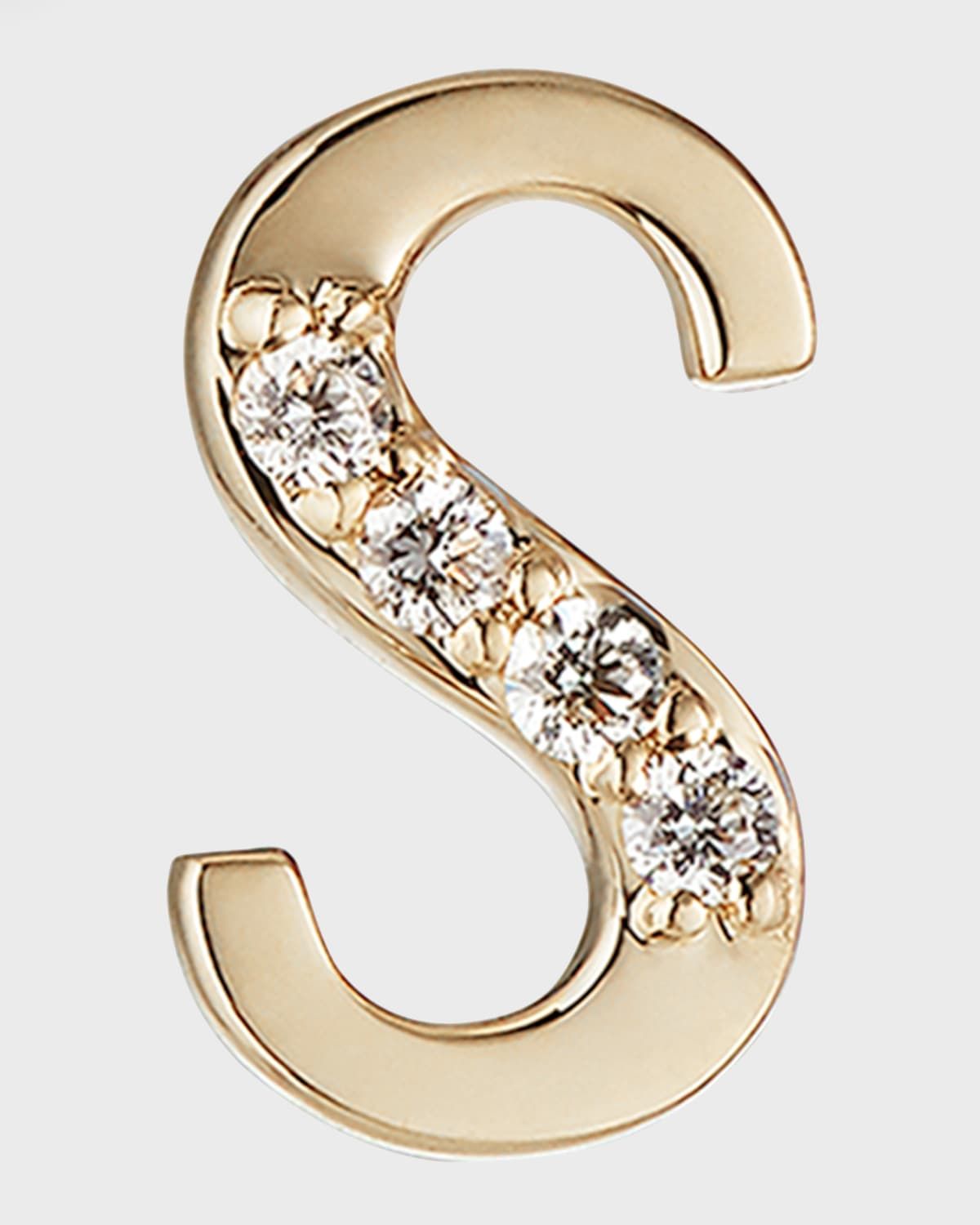 Single Initial Stud Earring