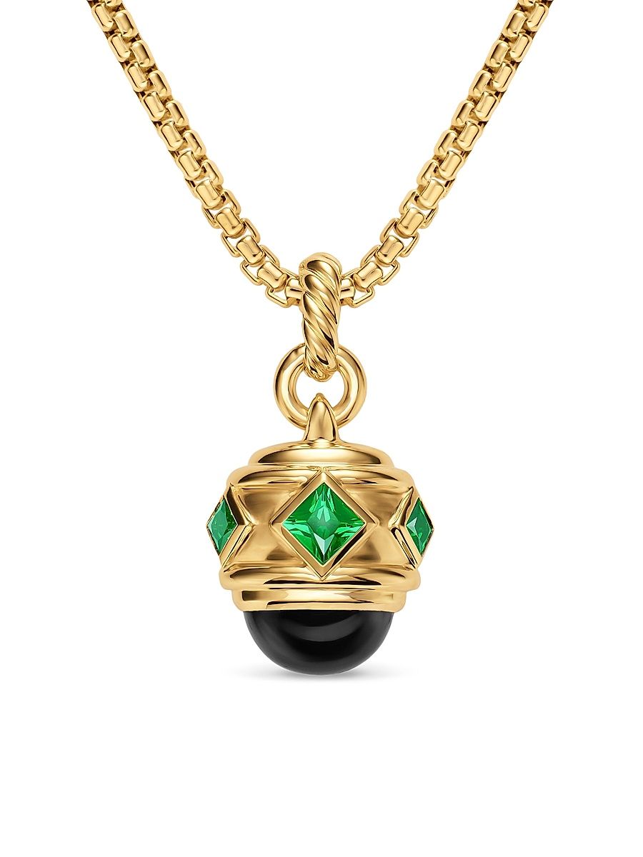 Women's Renaissance Amulet in 18K Yellow Gold - Black Onyx