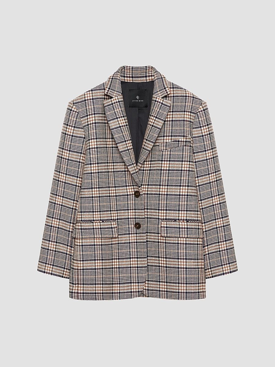 Women's Quinn Plaid Oversized Blazer - Size 10
