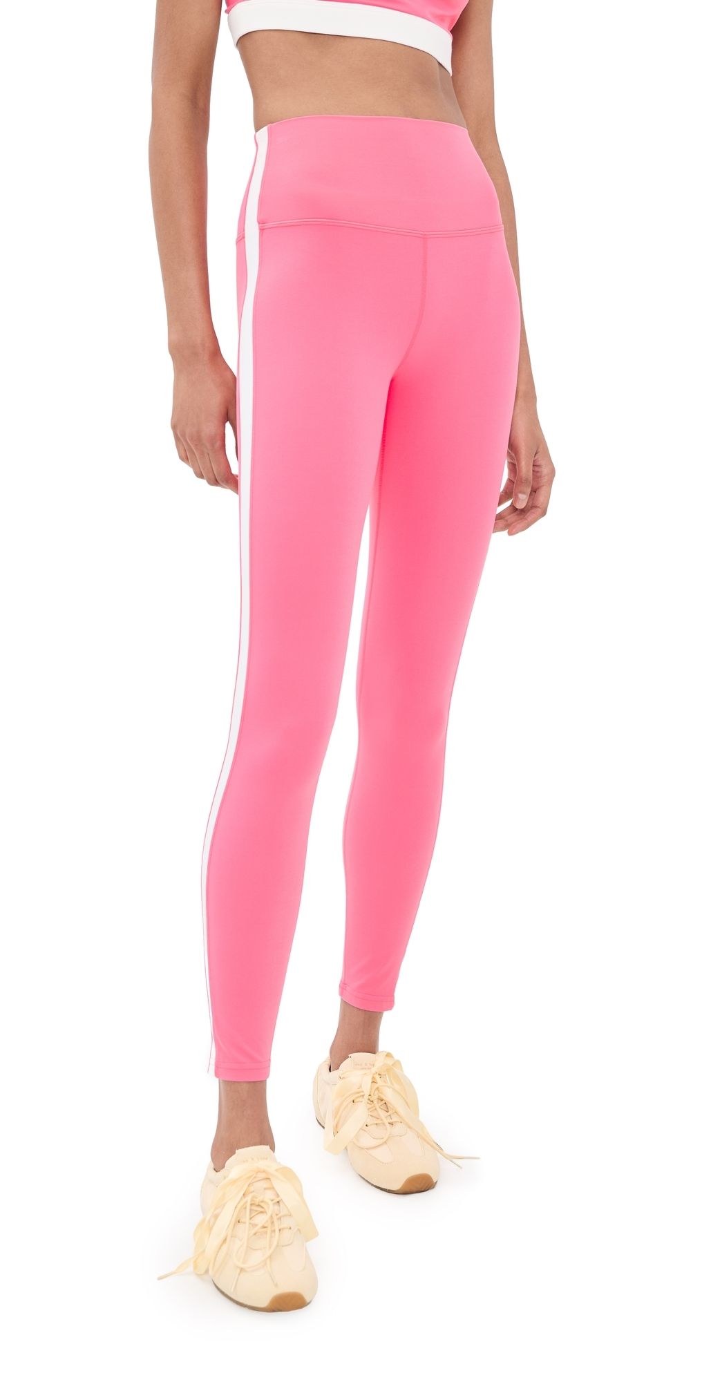 Splits59 Clare High Waist Rigor 7/8 Ankle Leggings Strawberry/White XL
