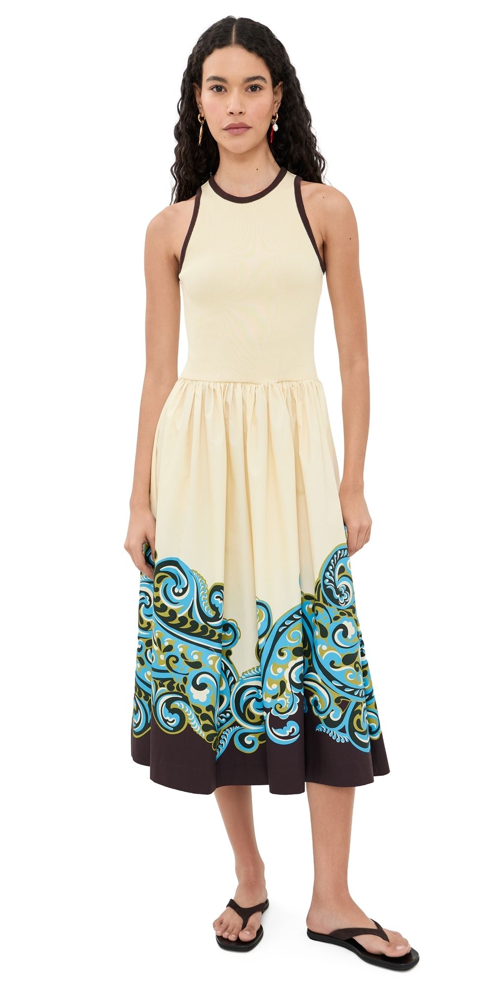 ALÉMAIS Natalia Tank Midi Dress Cream 16