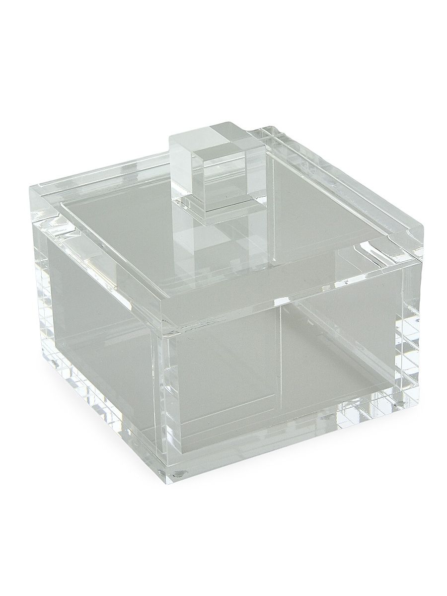 Lucite Clear Box With Knob - Clear