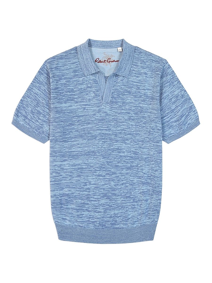 Men's Raydon Cotton-Blend Short-Sleeve Sweater - Light Blue - Size XXL