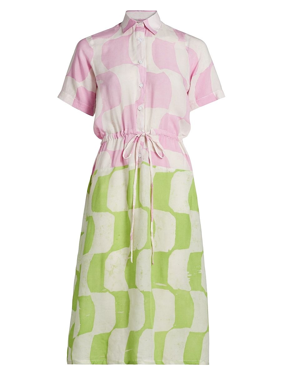 Women's Kilani Printed Midi-Shirtdress - Multicolored - Size Medium