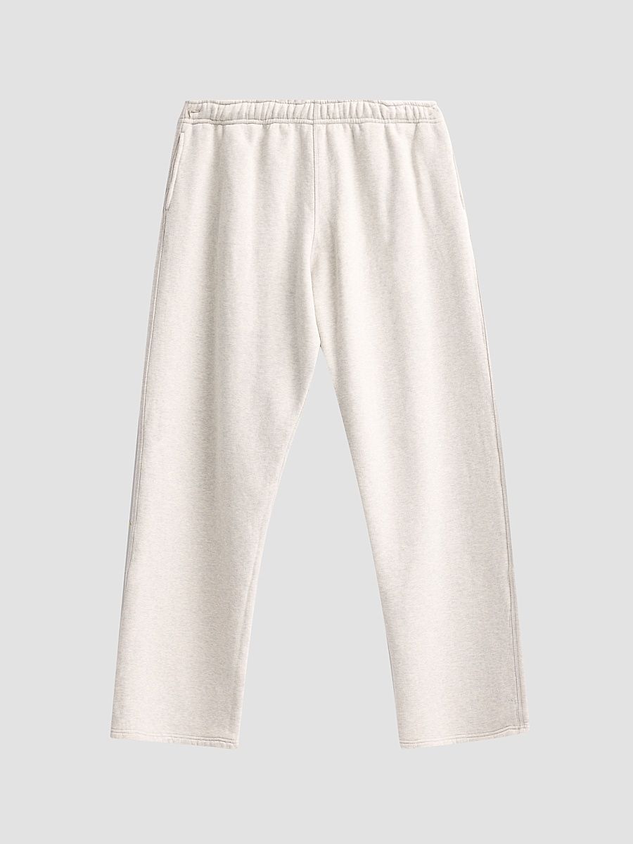 Men's Bi-Material Relaxed Sweatpants - Light Grey Melange - Size XL