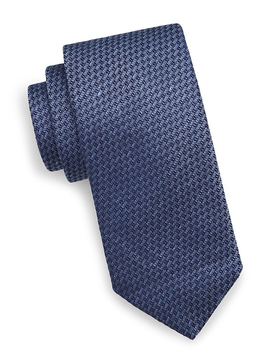 Men's Woven Silk Tie - Blue