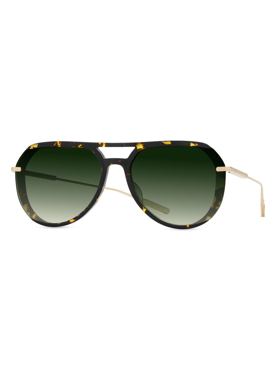 Barton Perreira Women's Auriol 62MM Aviator Sunglasses - Gold Green