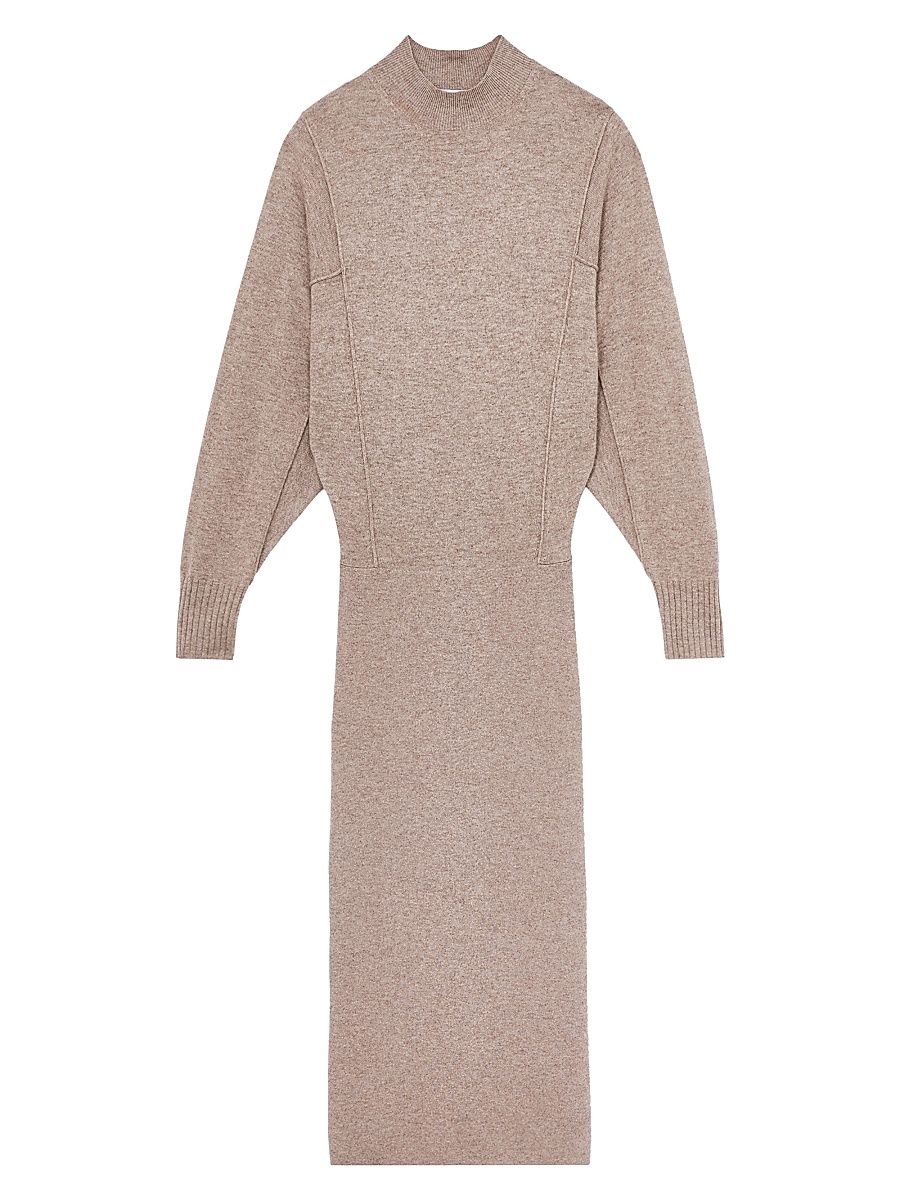 Women's Suni Long-Sleeve Midi-Sweaterdress - Size Large