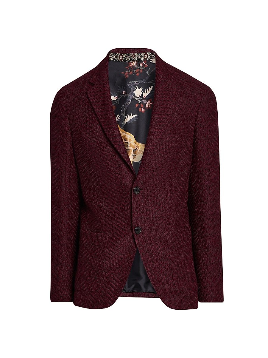 Men's Roma Knitted Sport Coat - Bordeaux - Size 46