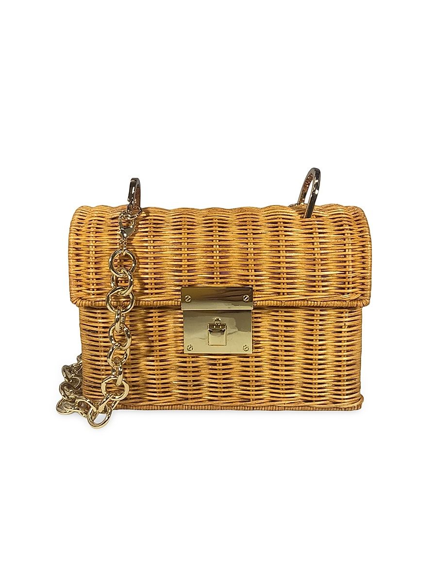 Women's Gabriela Baby Rattan Crossbody Bag