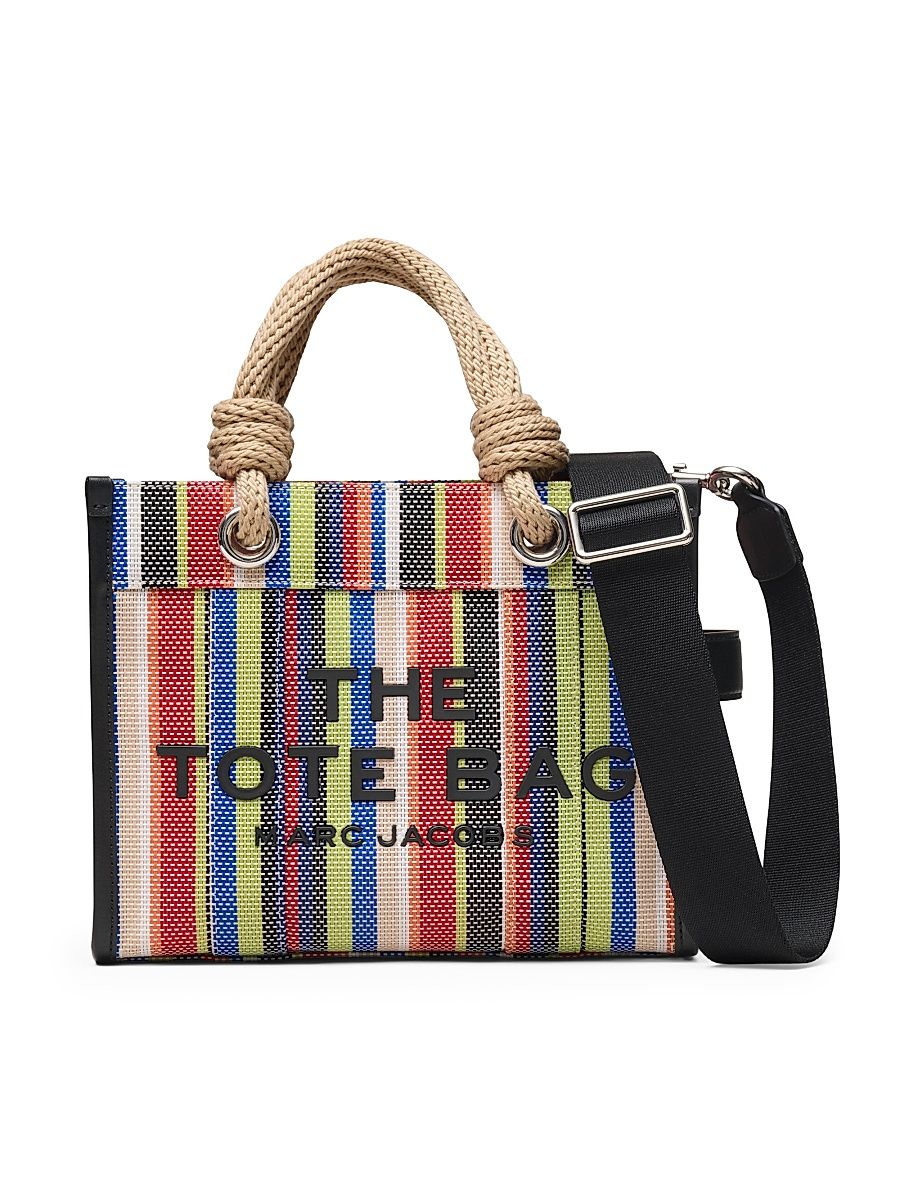 Women's The Stripe Mesh Small Tote Bag - Red Multi