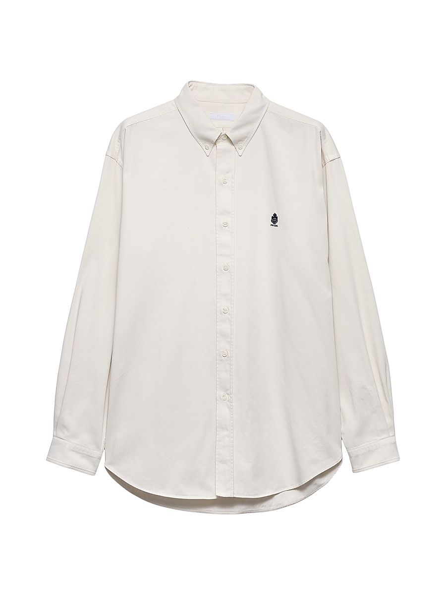 Men's Cotton Shirt - Off White - Size XXL