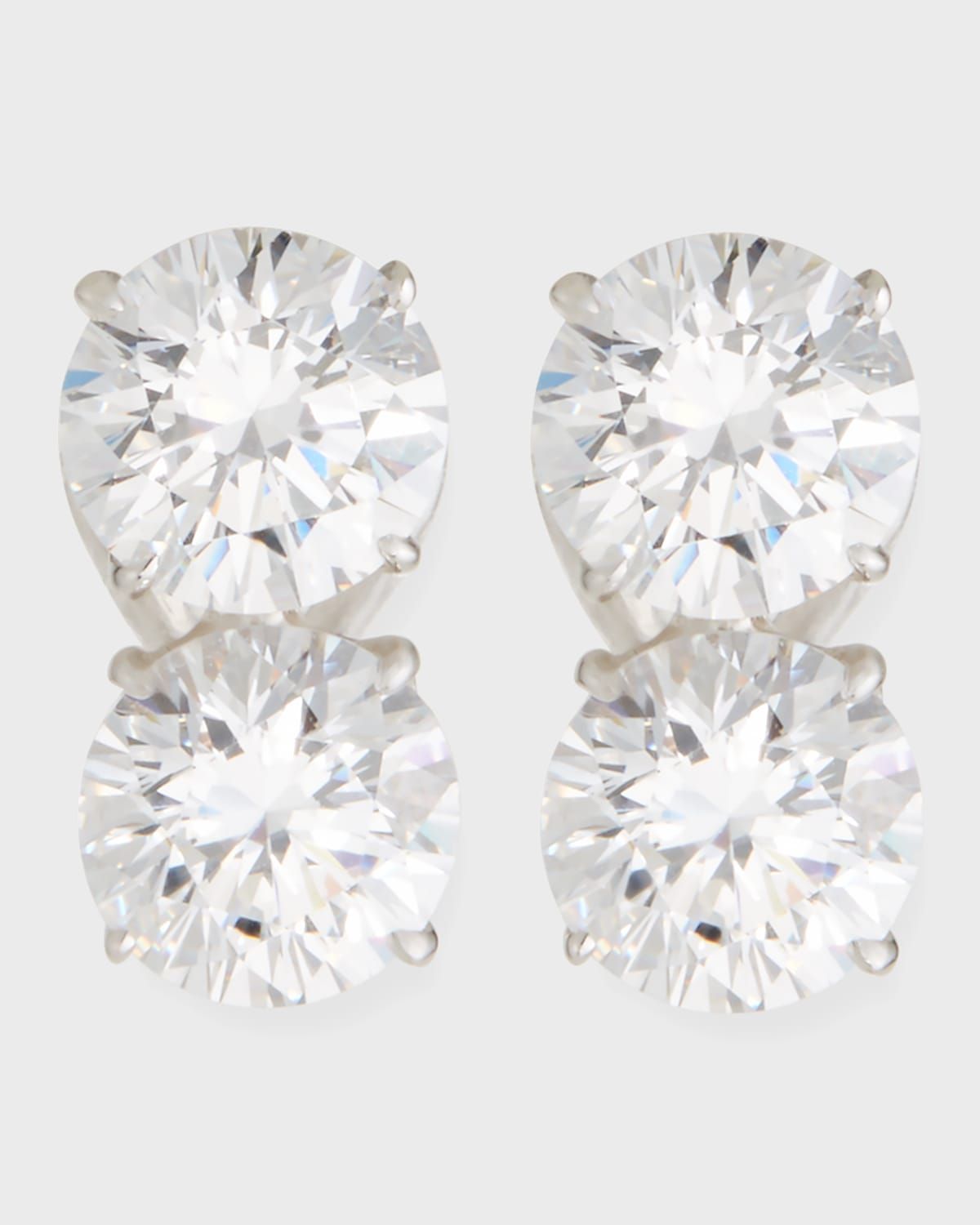 8 TCW Double Cubic Zirconia Earrings