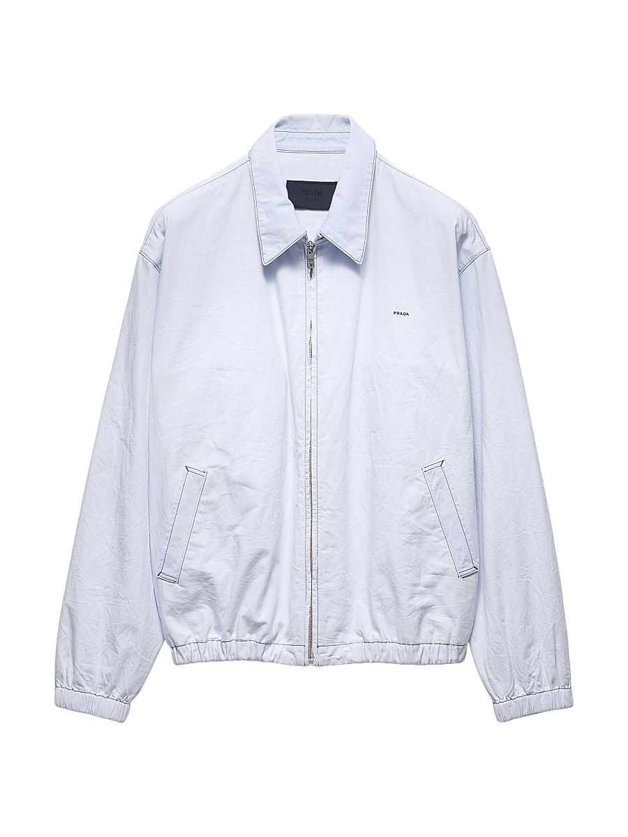 Men's Chambray Blouson Jacket - Blue - Size 44