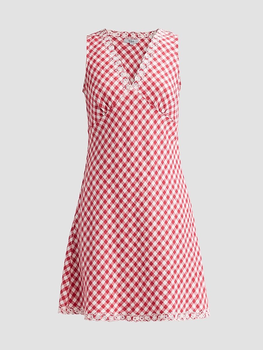 Women's Bex Gingham Mini Dress - Picnic Check - Size XS