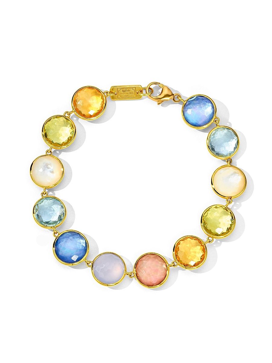 Women's Lollipop Wildflower 18K Yellow Gold & Multi-Stone Bracelet - Wildflower