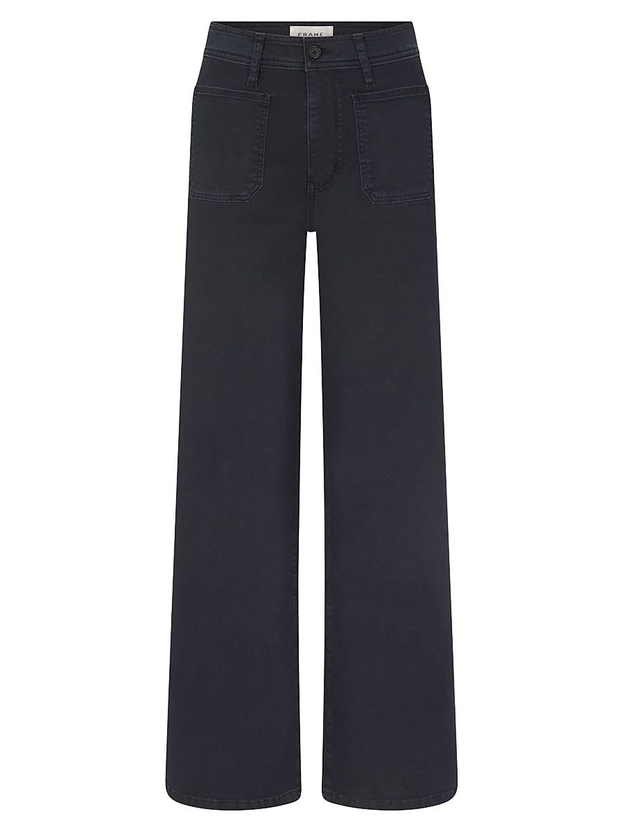 Women's Le Slim Palazzo Harbor Pocket Pants - Navy - Size 32