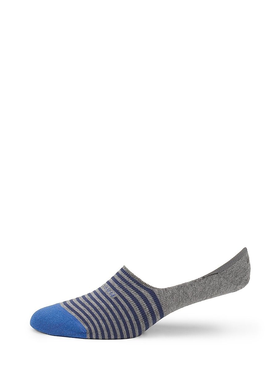 Striped Invisible Socks - Grey