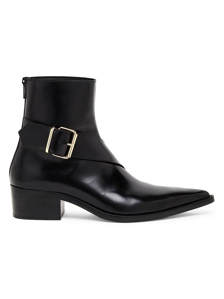 Men's Heron Buckle Boots - Black - Size 13