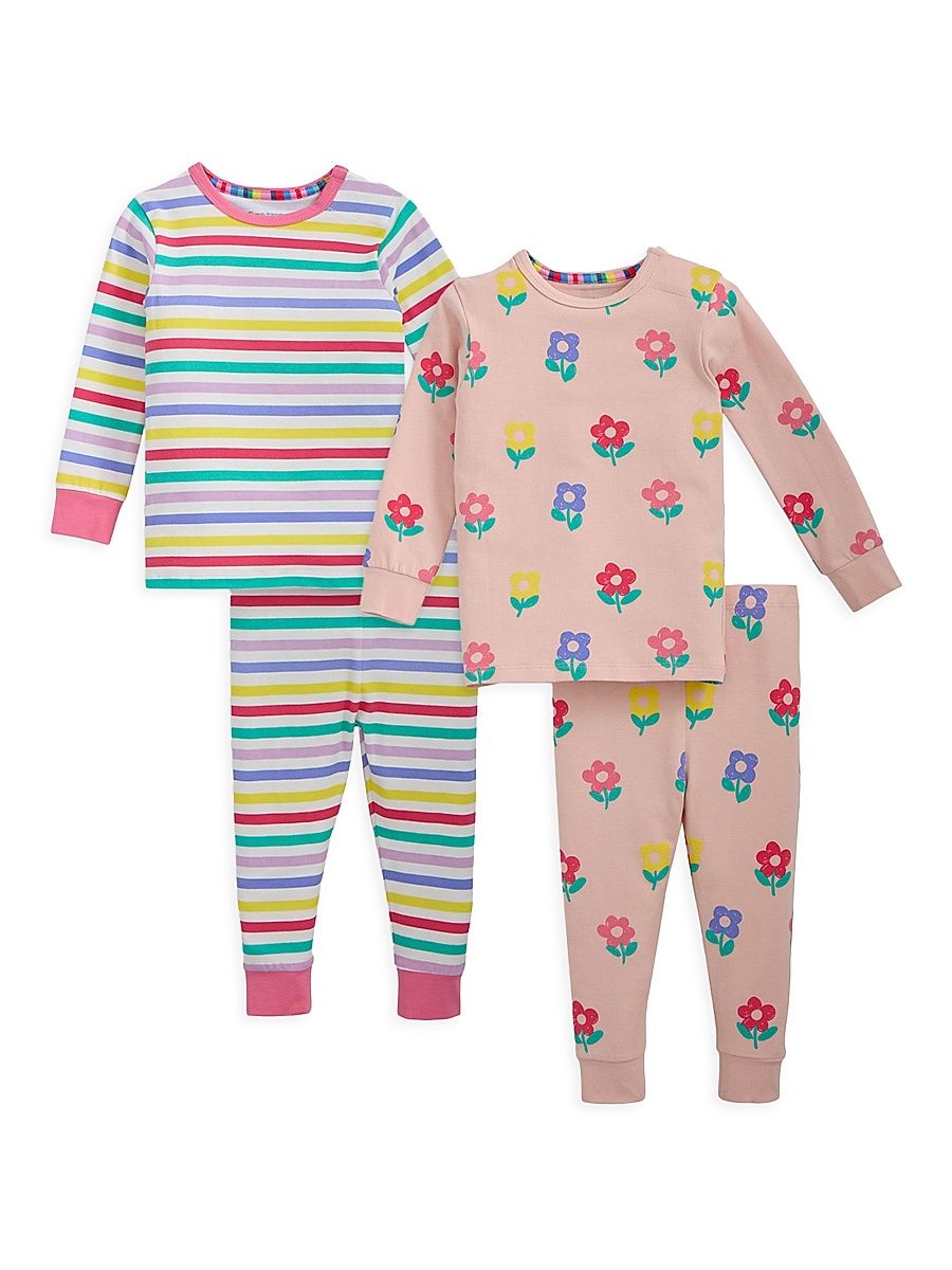 Baby Girl's, Little Girl's & Girl's 2-Pack CloudStretch Long-Sleeve Pajama Set - Pink Multi - Size 8