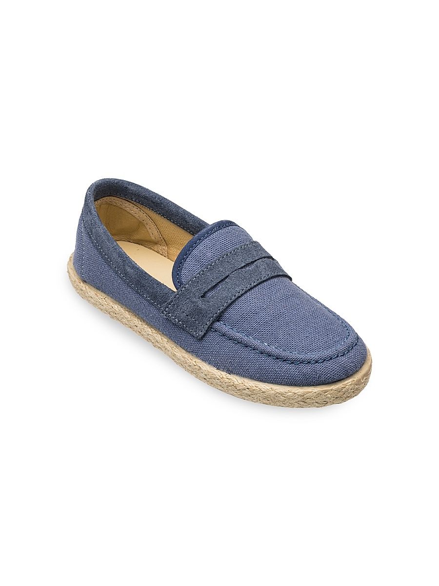 Baby Girls, Little Girl's & Girl's Linen Espadrille Loafers - Indigo - Size 6 (Baby)
