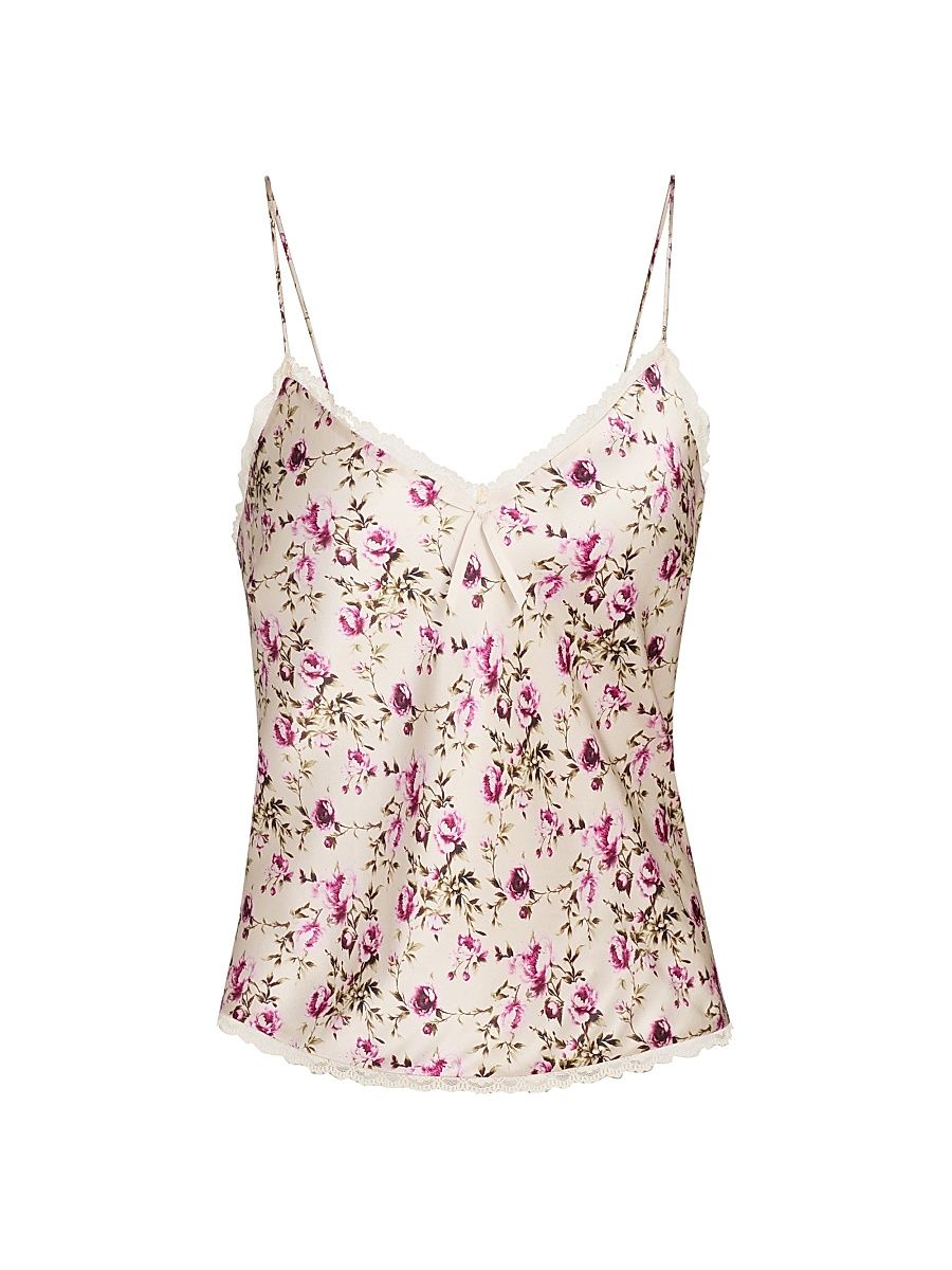 Women's Judy Floral Silk Camisole - Camellia Ditsy - Size Medium