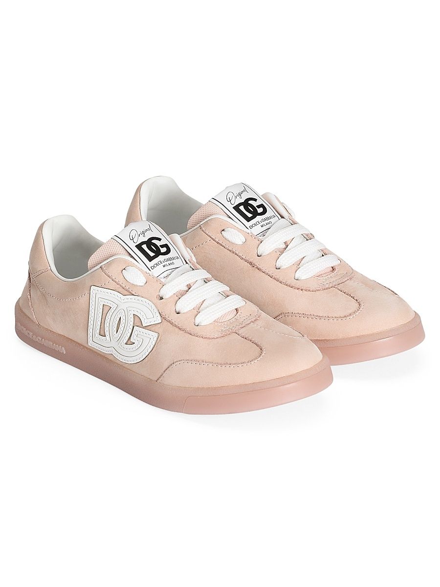 Little Girl's & Girl's Logo Low-Top Sneakers - Tan - Size 4 (Child)