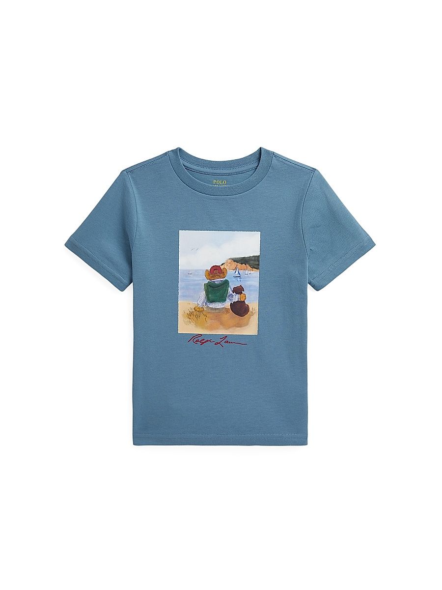 Little Boy's & Boy's Polo Bear Jersey T-Shirt - Bear Camp Blue - Size 18