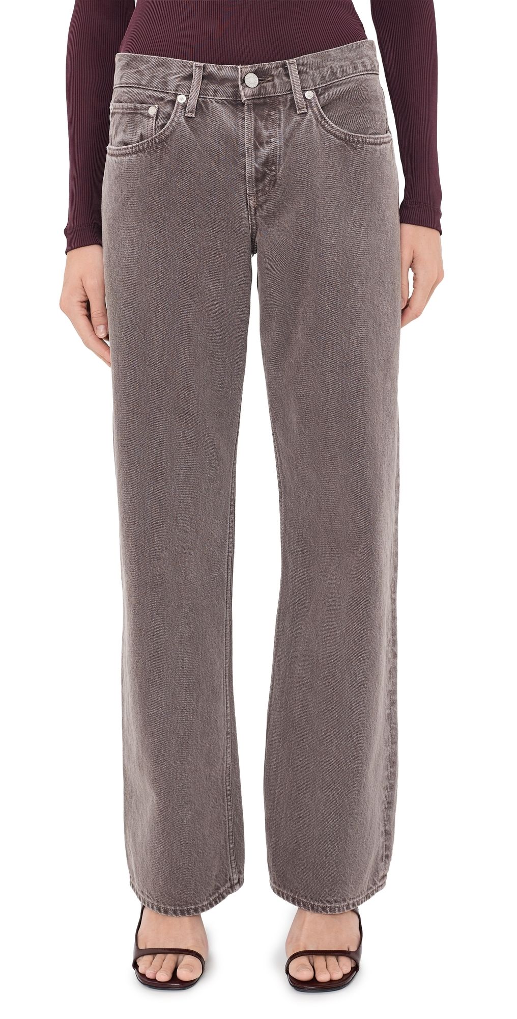 AGOLDE Low Loose Jeans Mauvine 23