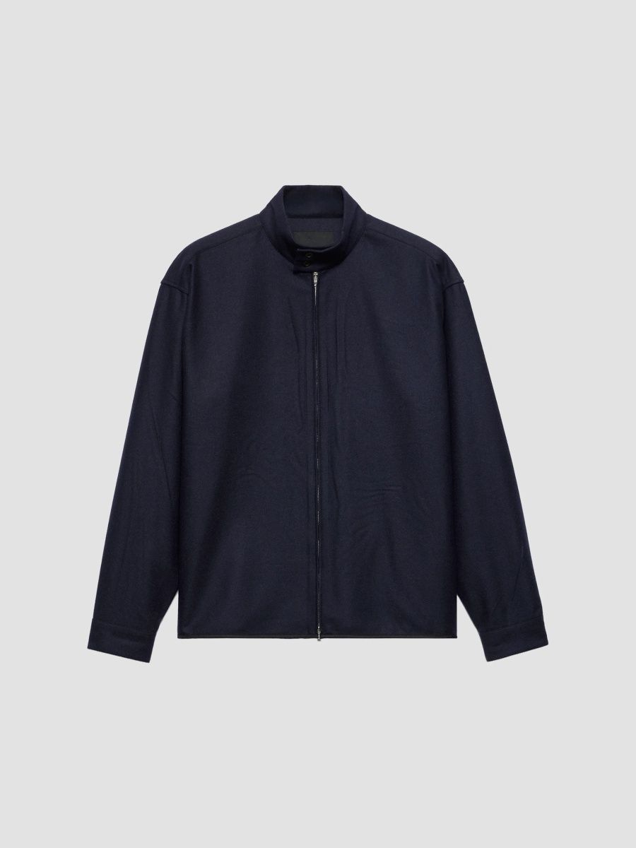 Prada Men's Wool and Cashmere Shirt - Blue - Size XXXL