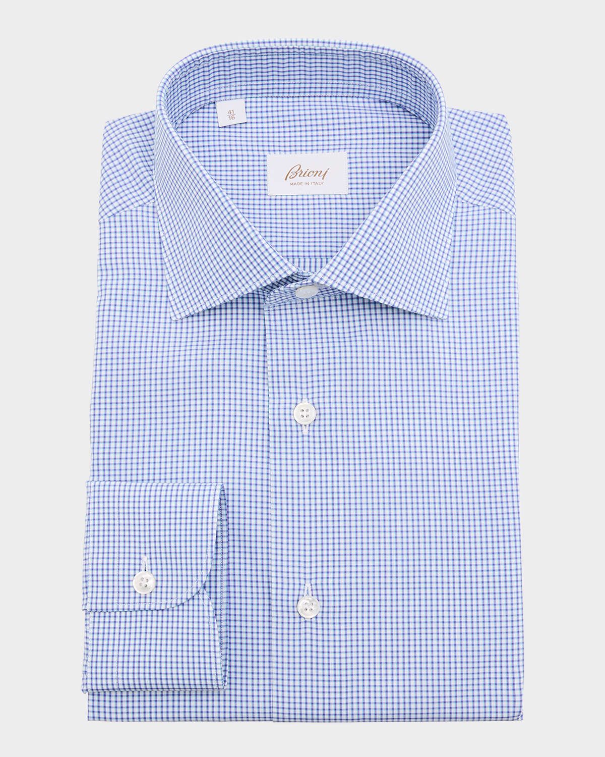 Men & apos;s Cotton Grid Check Dress Shirt
