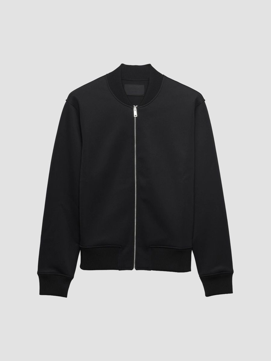 Prada Men's Jersey Blouson Jacket - Black - Size Medium