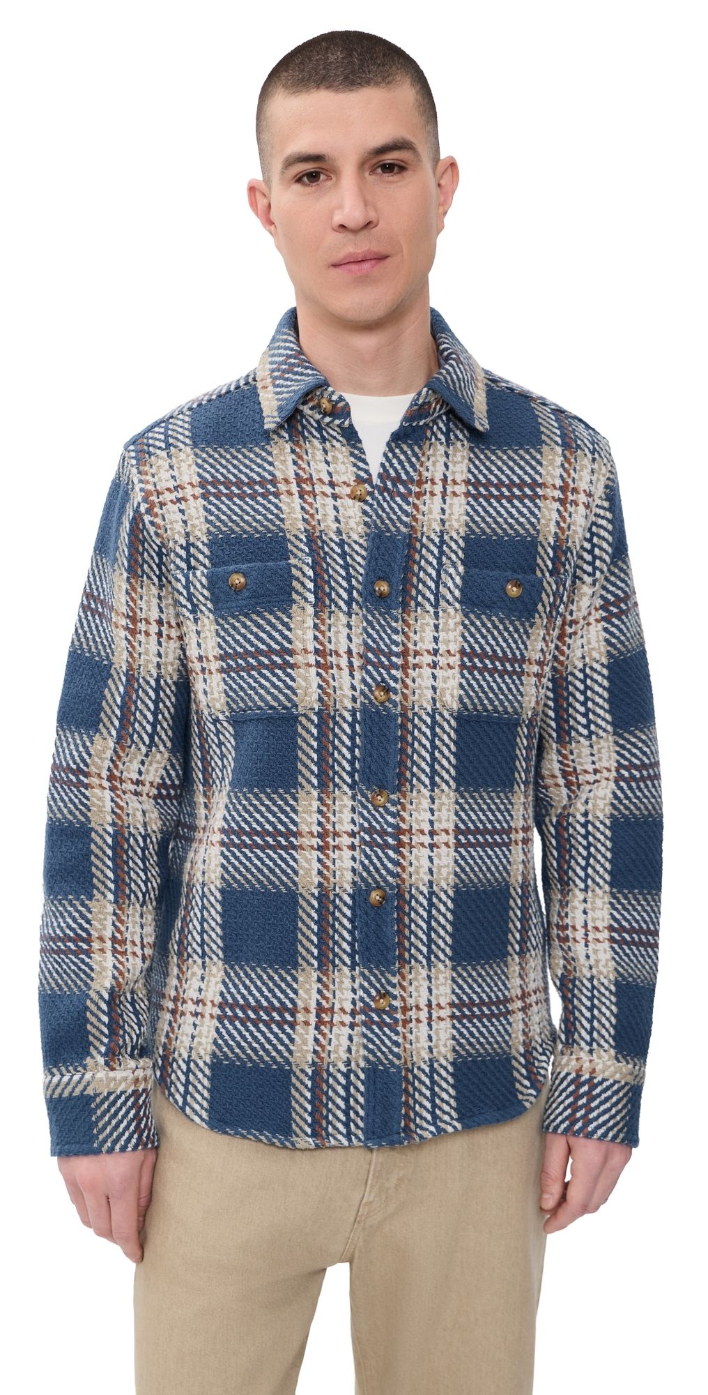 Taylor Stitch The Cutter Overshirt Ocean Plaid 46