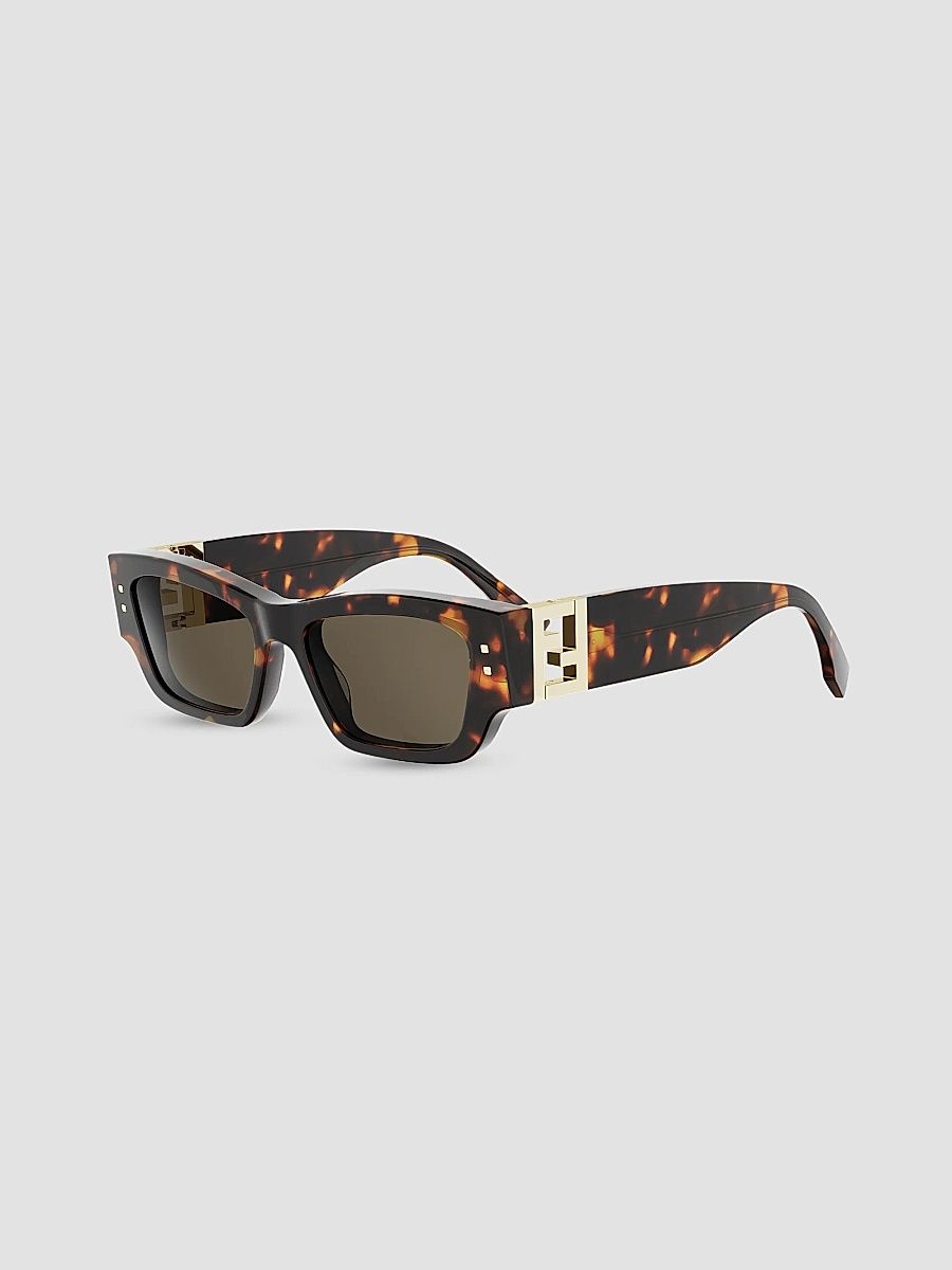 Women's Fendi Fold 53MM Cat-Eye Sunglasses - Brown