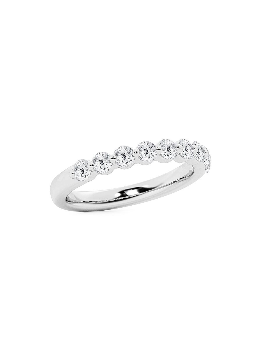 Women's 14K White Gold & 1.00 TCW Lab-Grown Diamond Band - 0.5 Tcw - Size 7