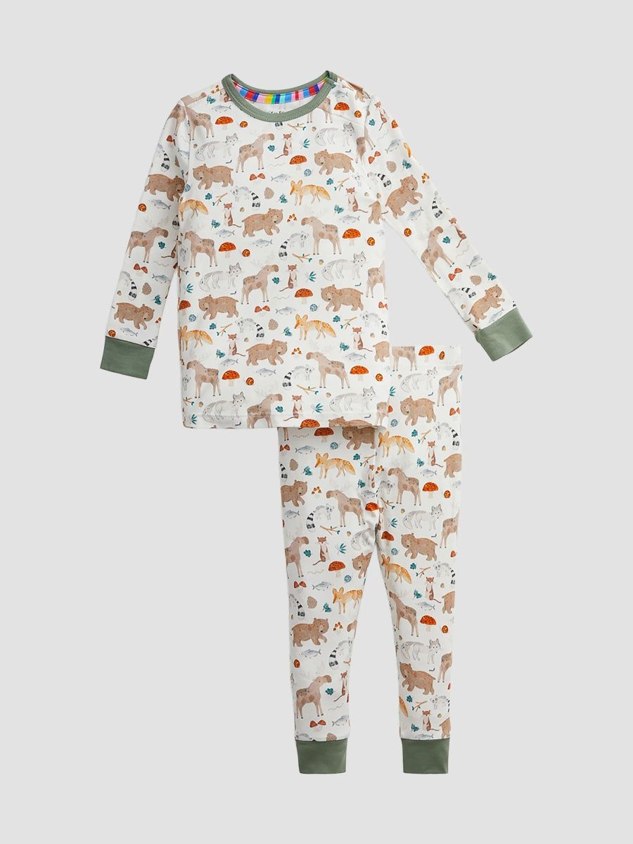 Boy's Little Boy's & Boy's Wonderful Wildlife Animal-Print Pajamas - Multi - Size 2