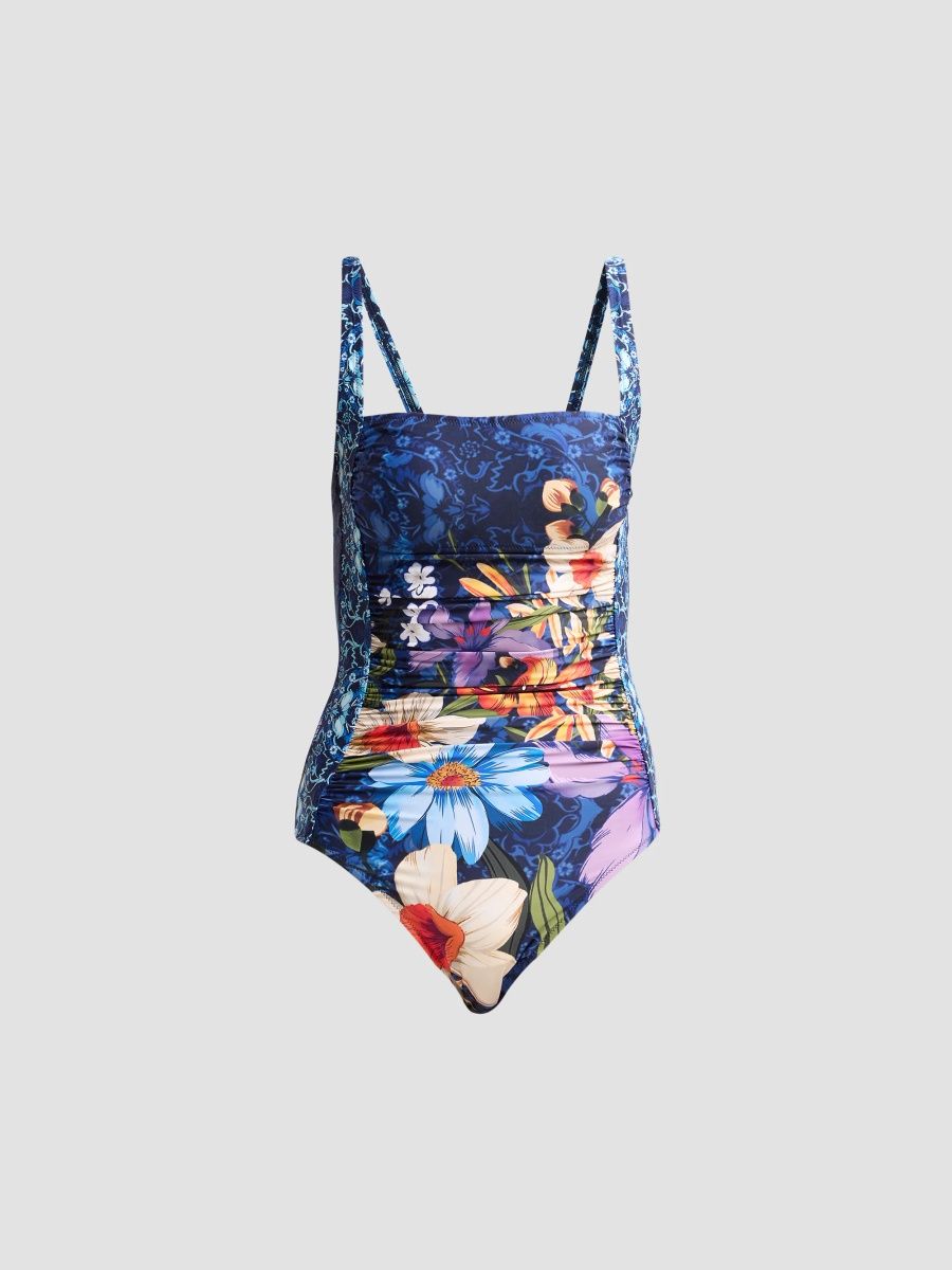 Johnny Was Women's Marilyn Ruched One-Piece Swimsuit - Imogen Night - Size XL
