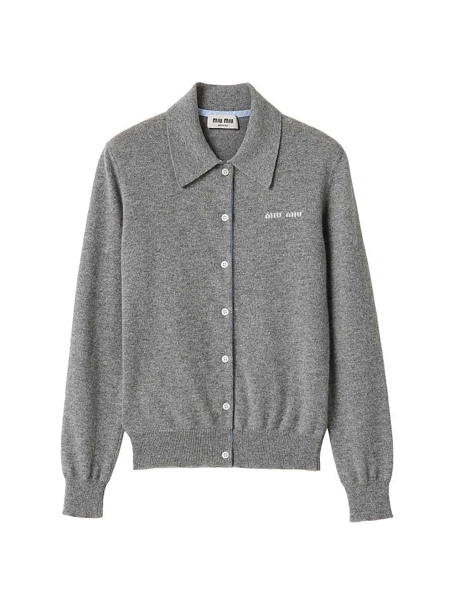 Women's Cashmere Cardigan - Grey - Size 4