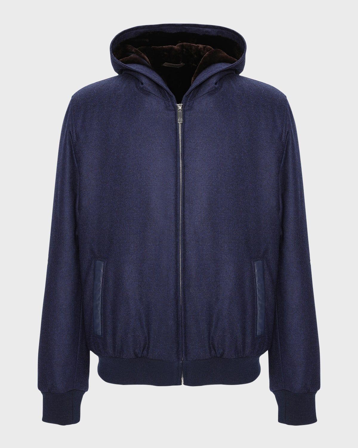 Men & apos;s Loro Piana Wool-Cashmere Jacket with Select Shearling Lamb Lining