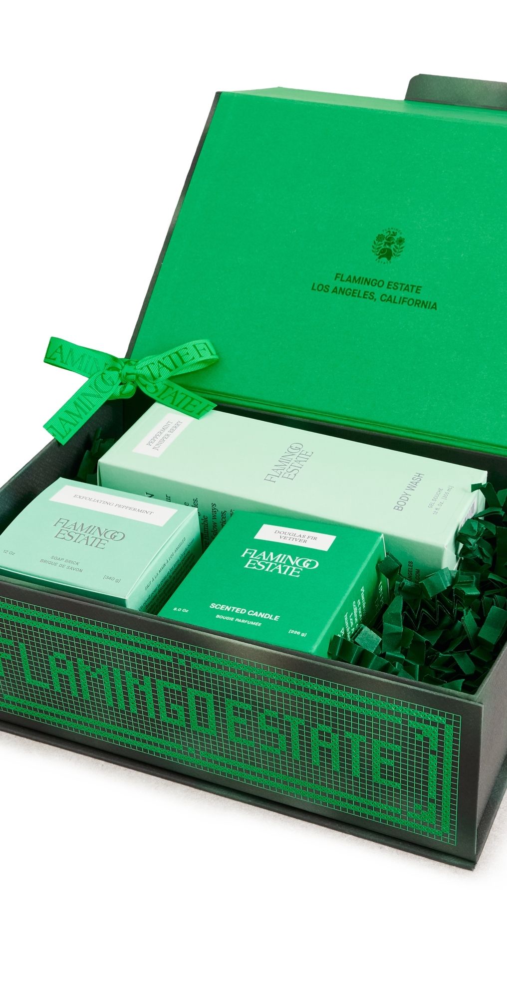 Flamingo Estate Douglas Fir & Peppermint Morning Set Green One Size