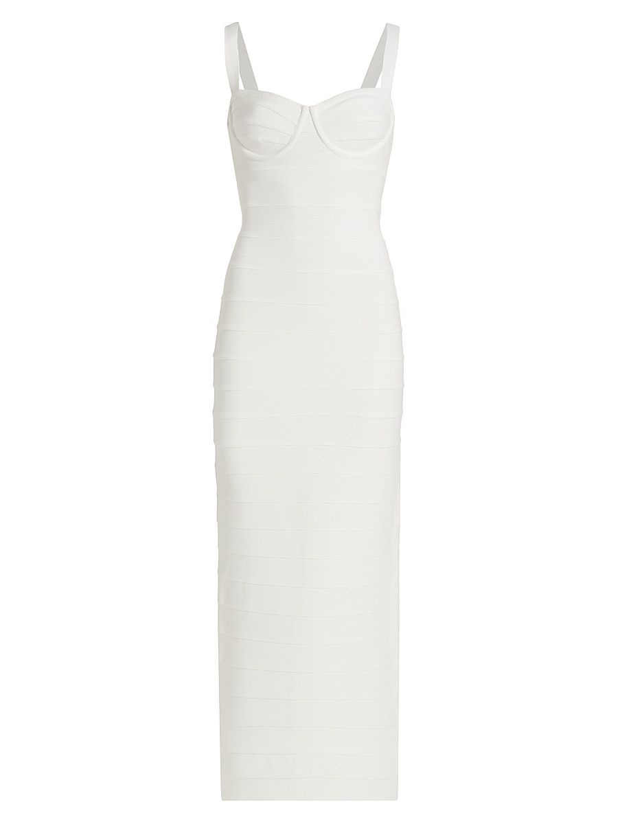 Women's Muse Bandage Sweetheart Body-Con Gown - Alabaster - Size Large