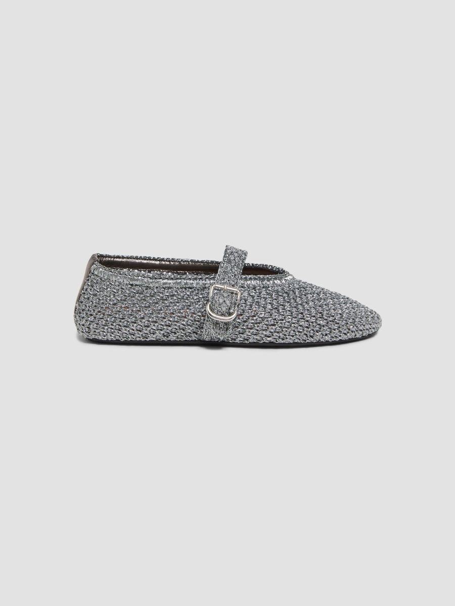 ALAÏA Women's La Ballerine Mesh Ballet Flats - Anthracite - Size 11