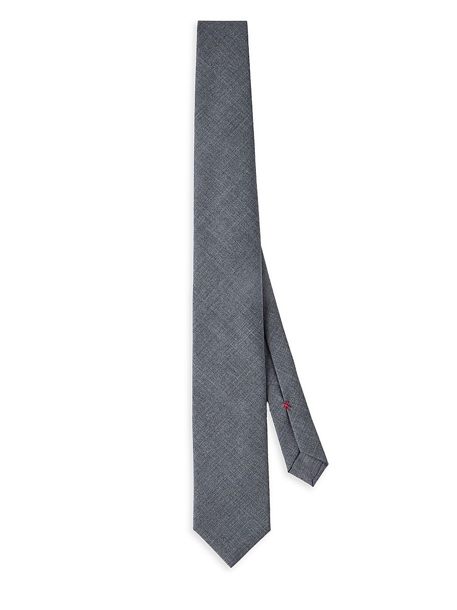 Men's Virgin Wool Tie - Lead