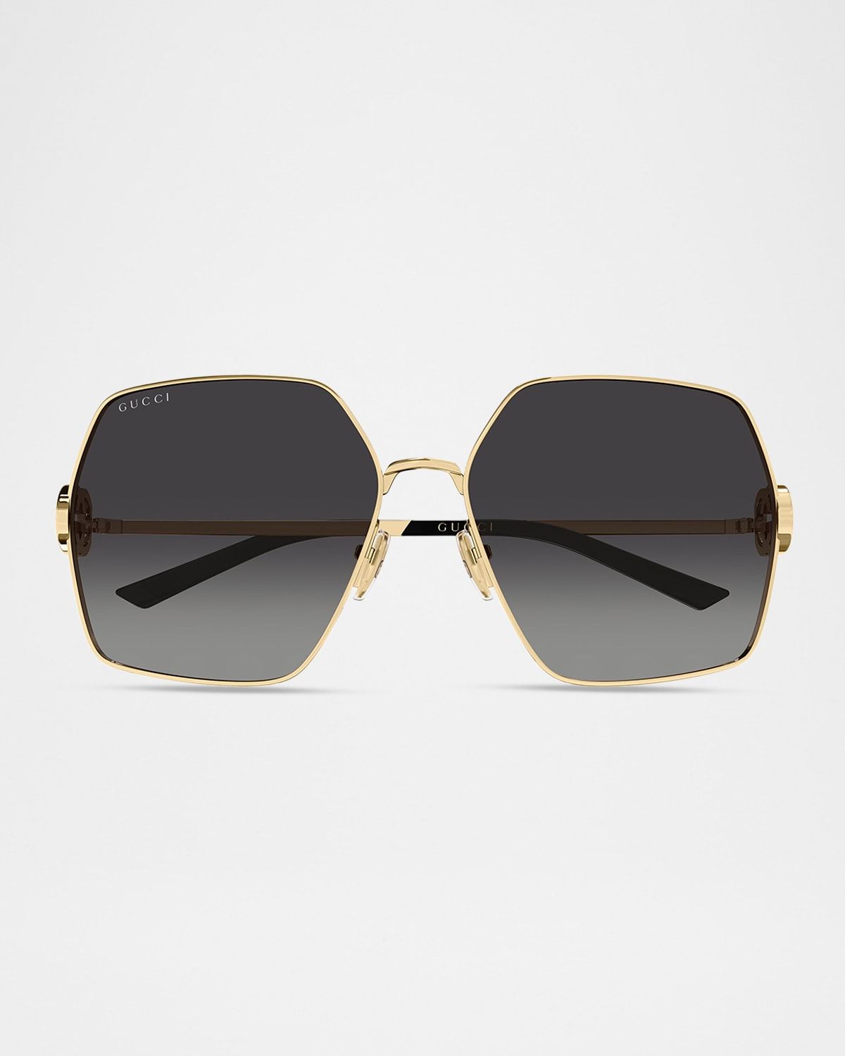 61mm Metal Geometric Sunglasses