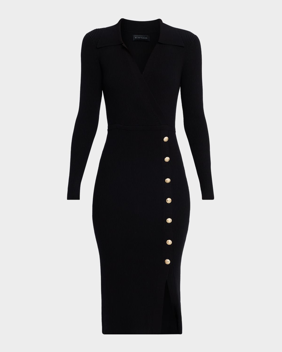 The Polo Collared Midi Knit Dress