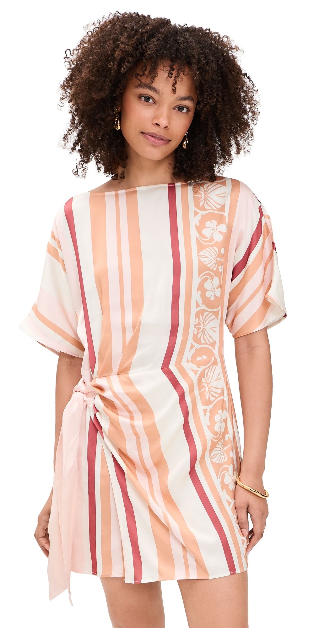 Kivari Lilia Mini Dress Pink Brown 10