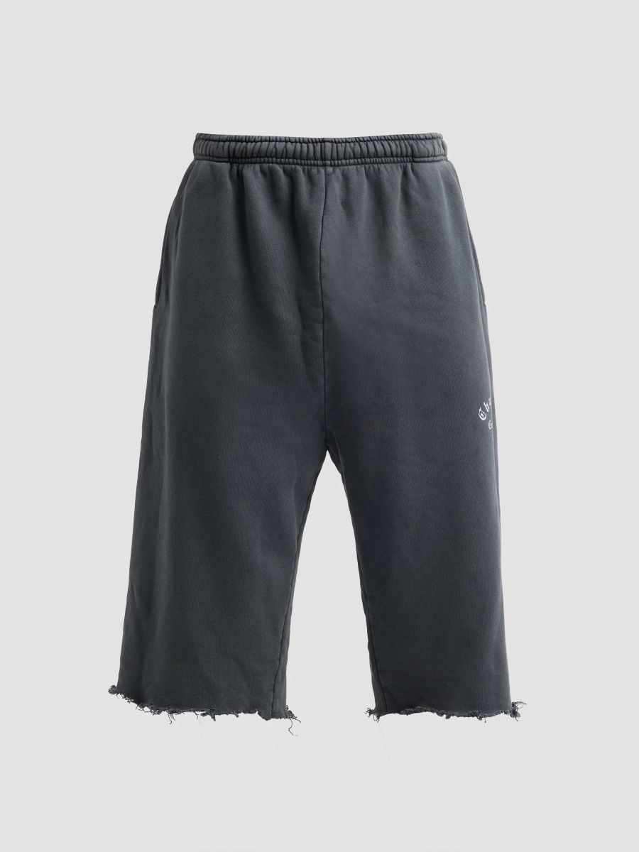 Willy Chavarria Men's Oversized Chavarria Community Center Shorts - Pirate Black - Size Small